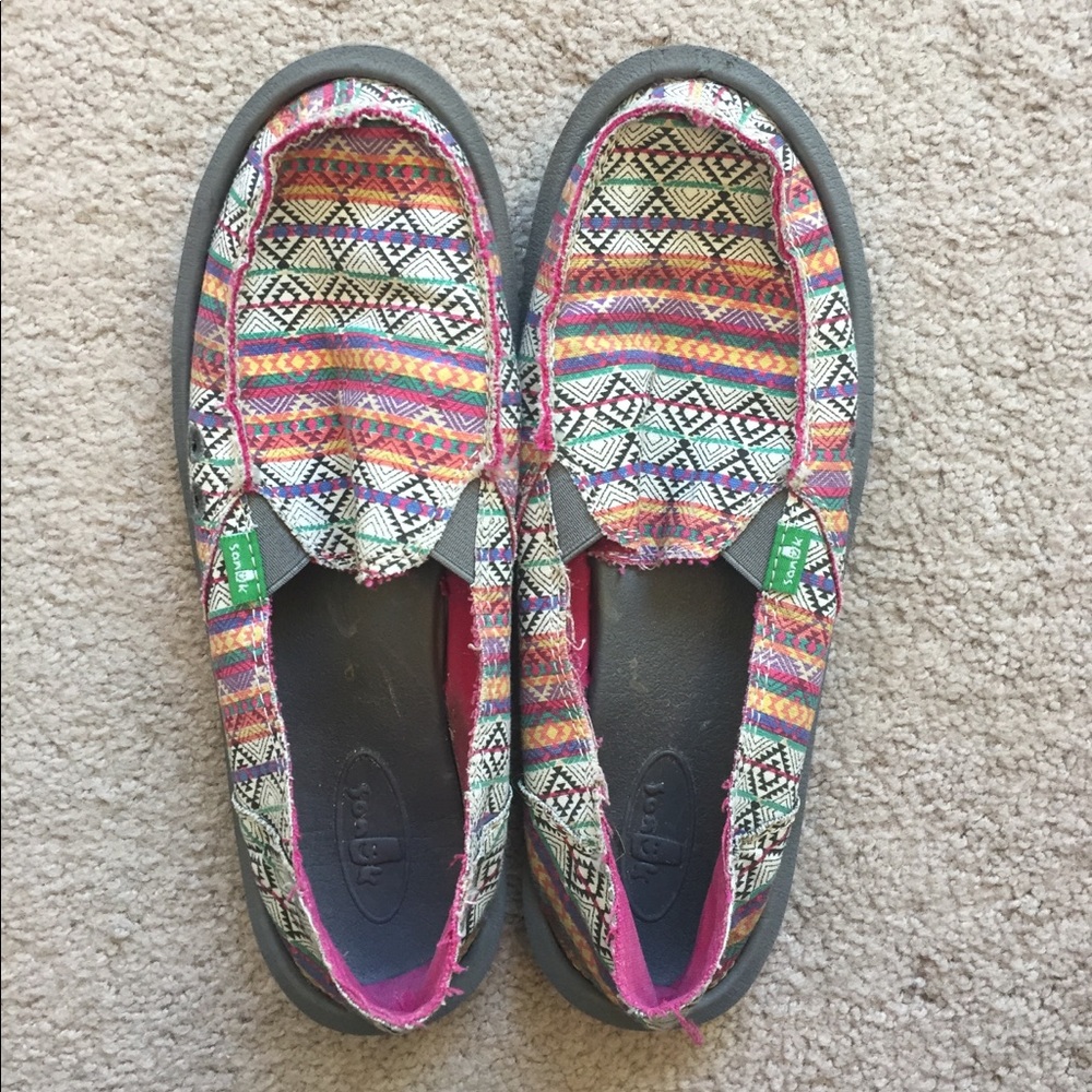 Sanuk slip ons